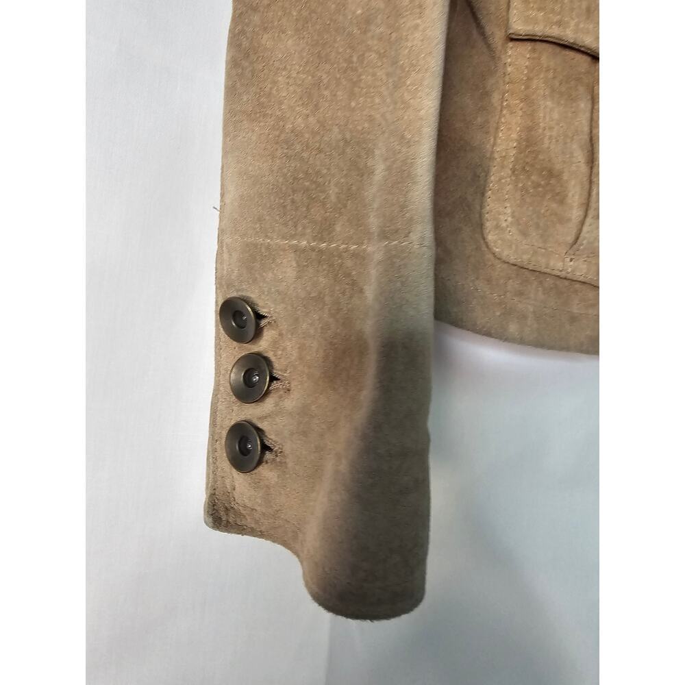 Style & Co Petite Leather Tan jacket size Small - Picture 3 of 7